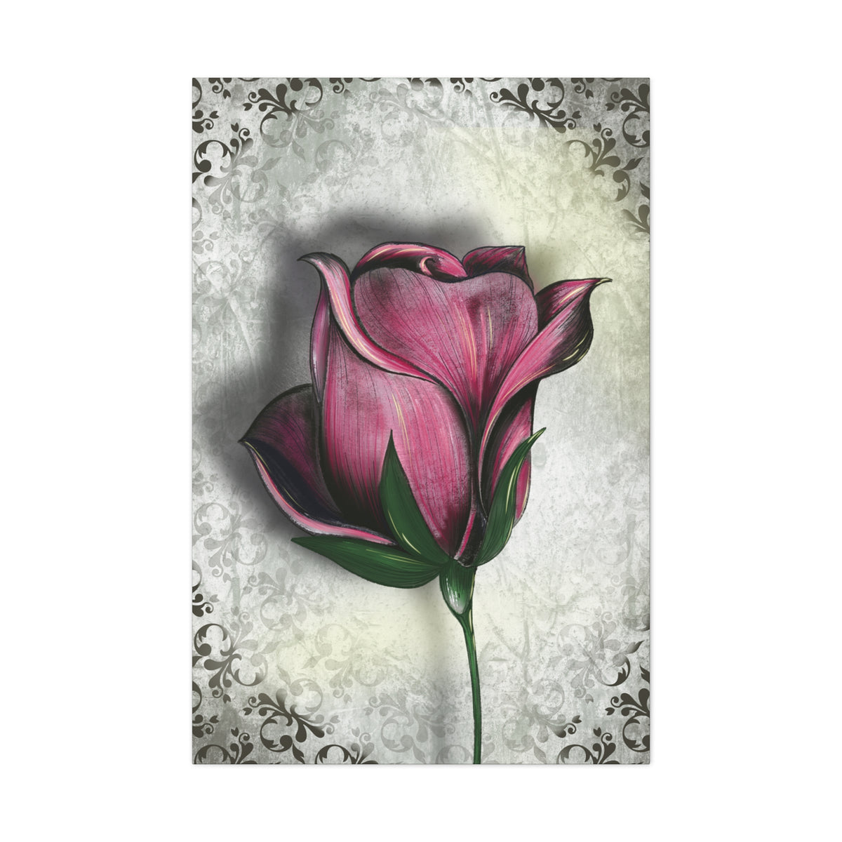 Matte Canvas, Stretched, 1.25" Purple Flowers