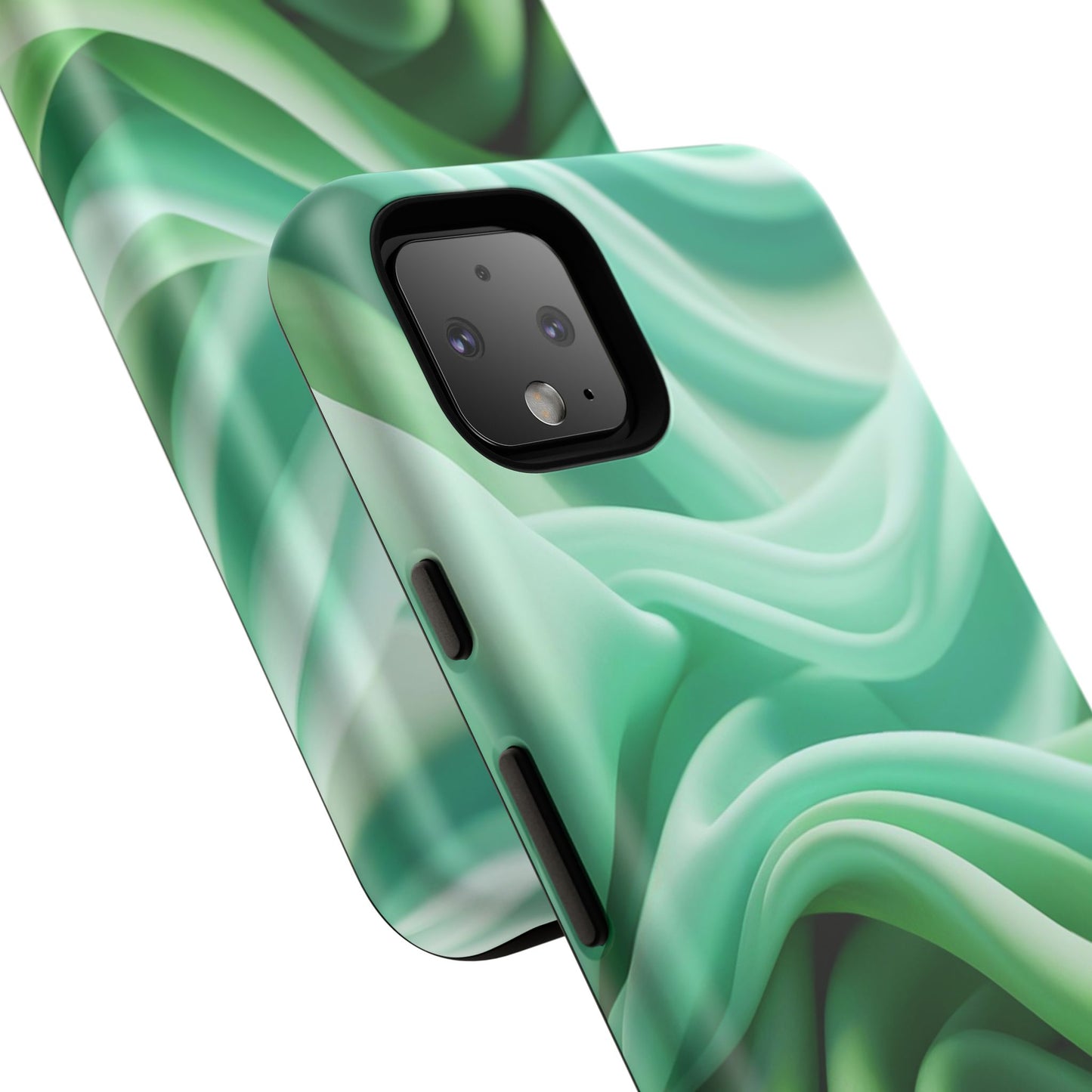 Stylish Phone Case, Tough Case, Green Abstract Design, Cell Phone Cover, Unique Gift, Trendy Accessory