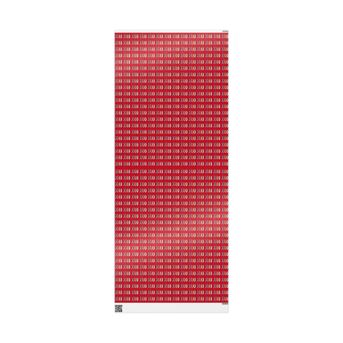 Holiday Candy Cane Wrapping Paper Roll — Red Patterned Gift Wrap