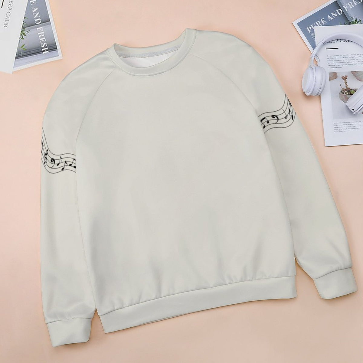 Musical Note Sweatshirt Designs Raglan Style