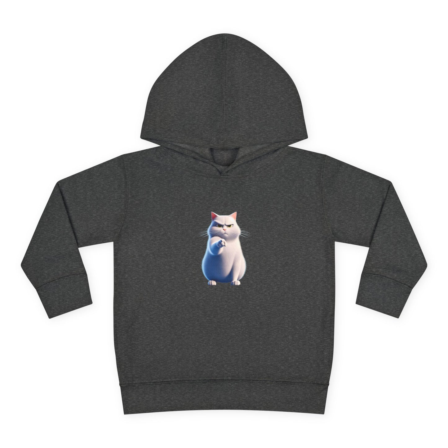 Cute Cat Toddler Hoodie, Fleece Pullover, Kids Sweatshirt, Birthday Gift, Animal Lover Apparel, Cozy Kids Clothing