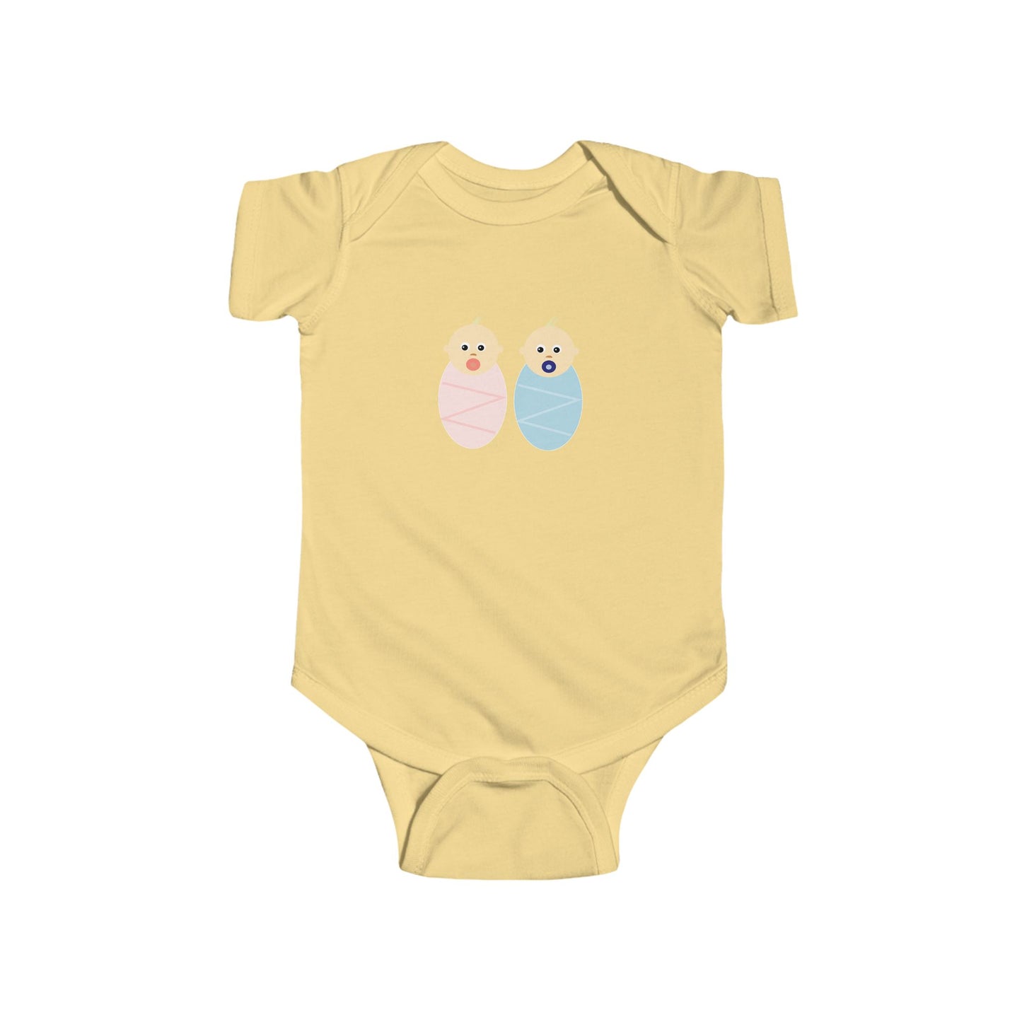 Cute Baby Bodysuit with Colorful Swaddled Babies, Perfect for Newborn Gift, Baby Shower, Infant Clothing, Sibling Outfit, Summer Wear