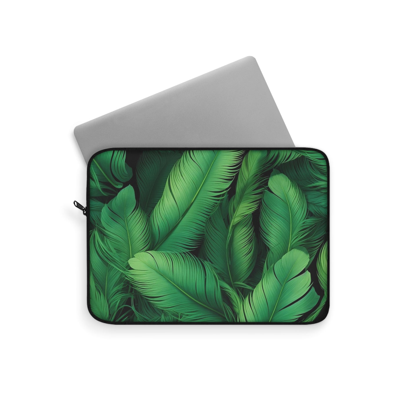 Tropical Leaf Laptop Sleeve, Boho Tech Case, Greenery Computer Bag, Gift for Nature Lovers, Stylish Tech Accessory