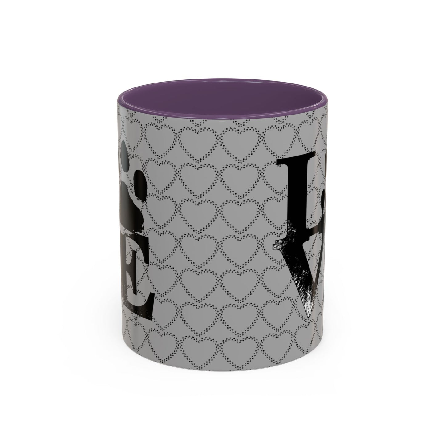 Chic Love Coffee Mug for Pet Lovers, Black Accent Mug, Valentine's Gift, Animal Lover Cup, Perfect for Hot Beverages