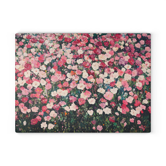 Floral Glass Cutting Board