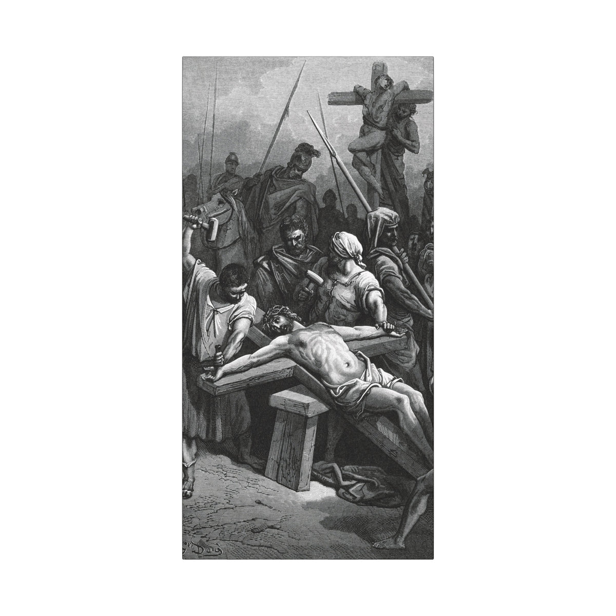 Crucifixion Art Matte Canvas Print – Stretched Religious Wall Decor