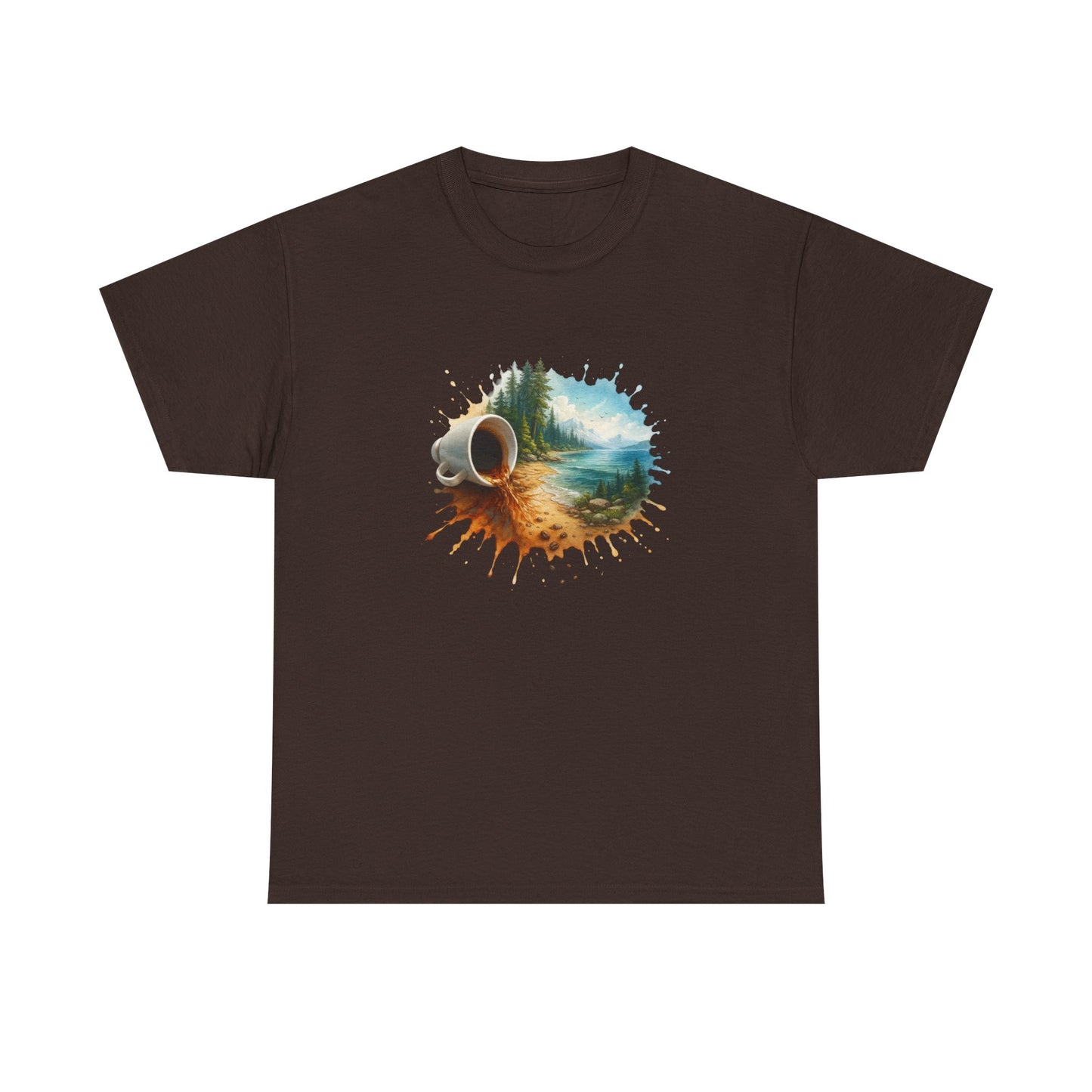 Nature-Inspired Unisex Heavy Cotton Tee, Casual Outfit, Gift for Nature Lovers, Camping Apparel, Outdoor Adventure Shirt