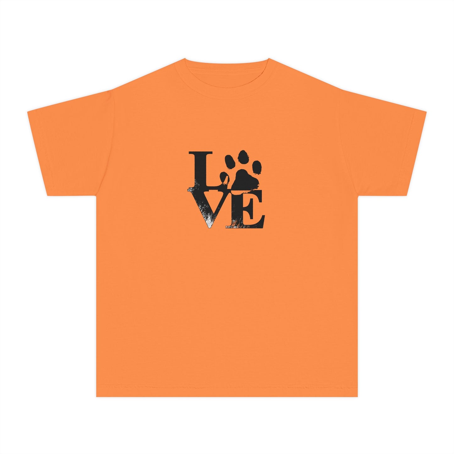 Youth Love Paw Tee - Perfect for Pet Lovers, Gifts for Kids, Animal Lovers, Birthday or Holiday Gift, Cute Casual Wear