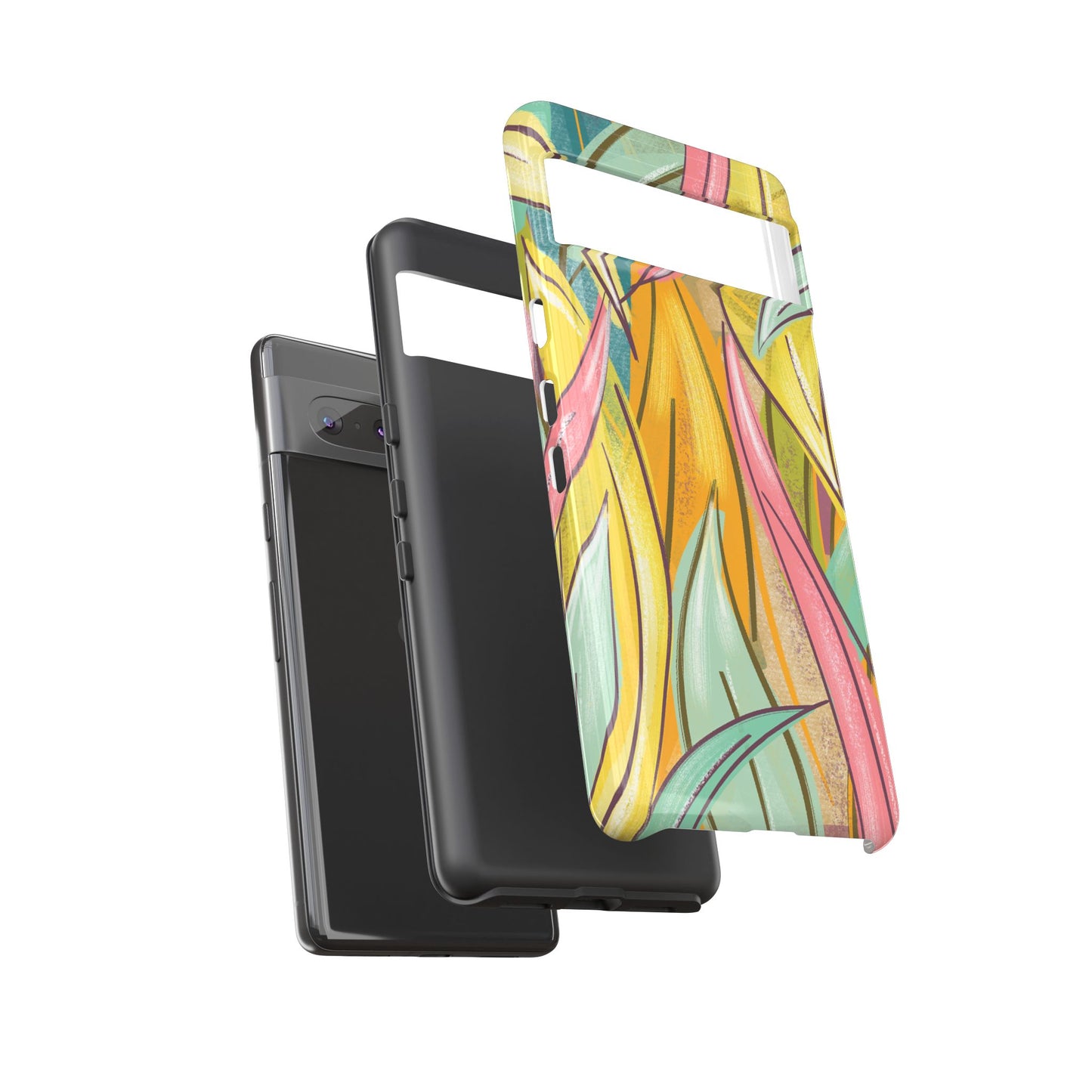 Vibrant Phone Case with Colorful Leaf Design, Tough Cases for Nature Lovers, Eco-Friendly Gift, Summer Vibes, Floral Phone Cover