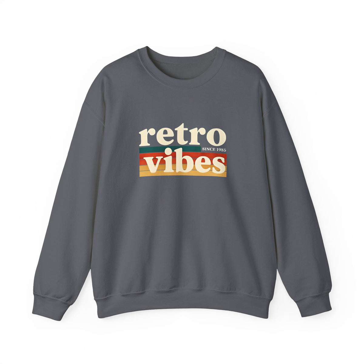 Retro Vibes Crewneck Sweatshirt, Unisex Vintage Style, Cozy Fall Fashion, Gift for Music Lovers, Chill Weekend Wear