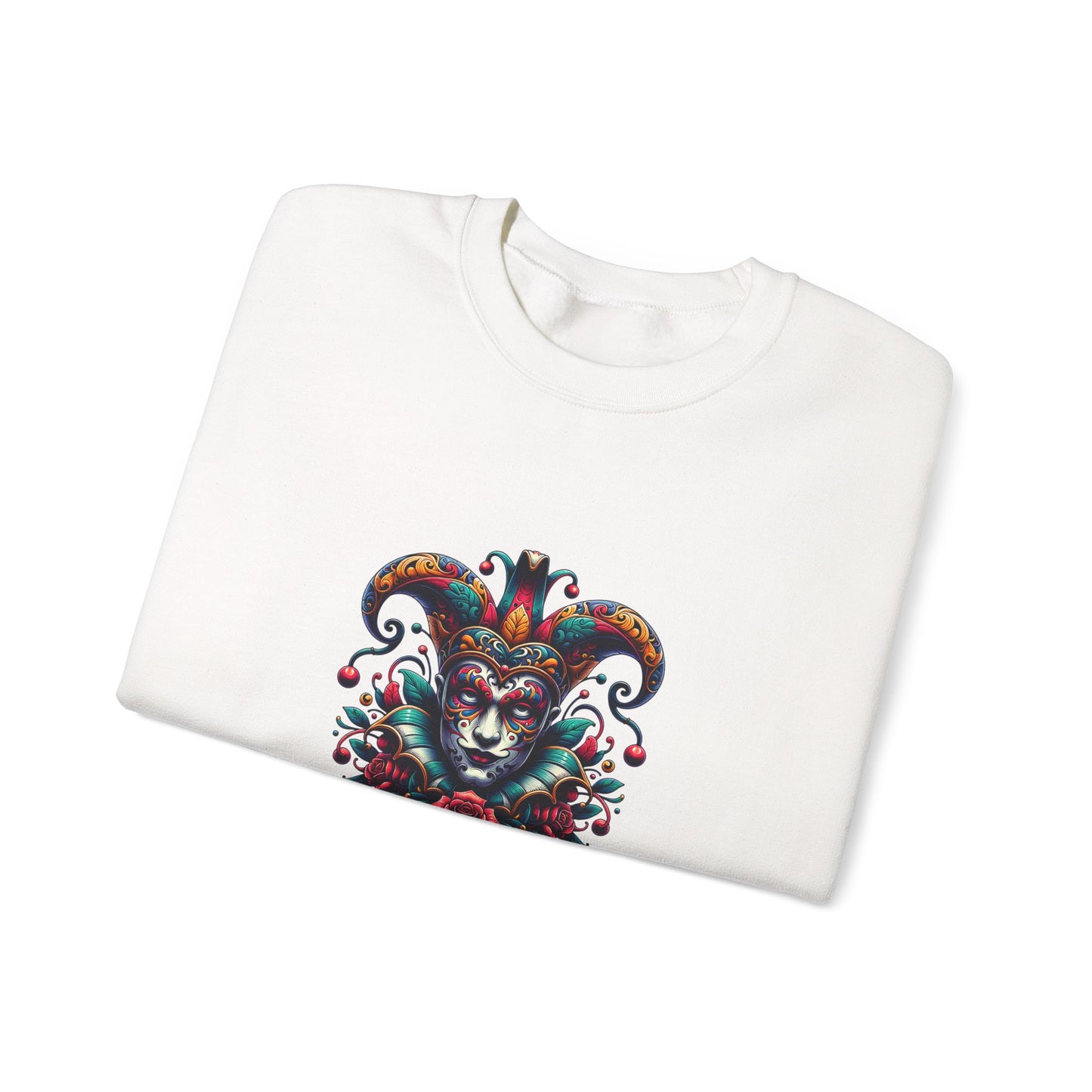 Colorful Mardi Gras Unisex Crewneck Sweatshirt, Festival Sweater
