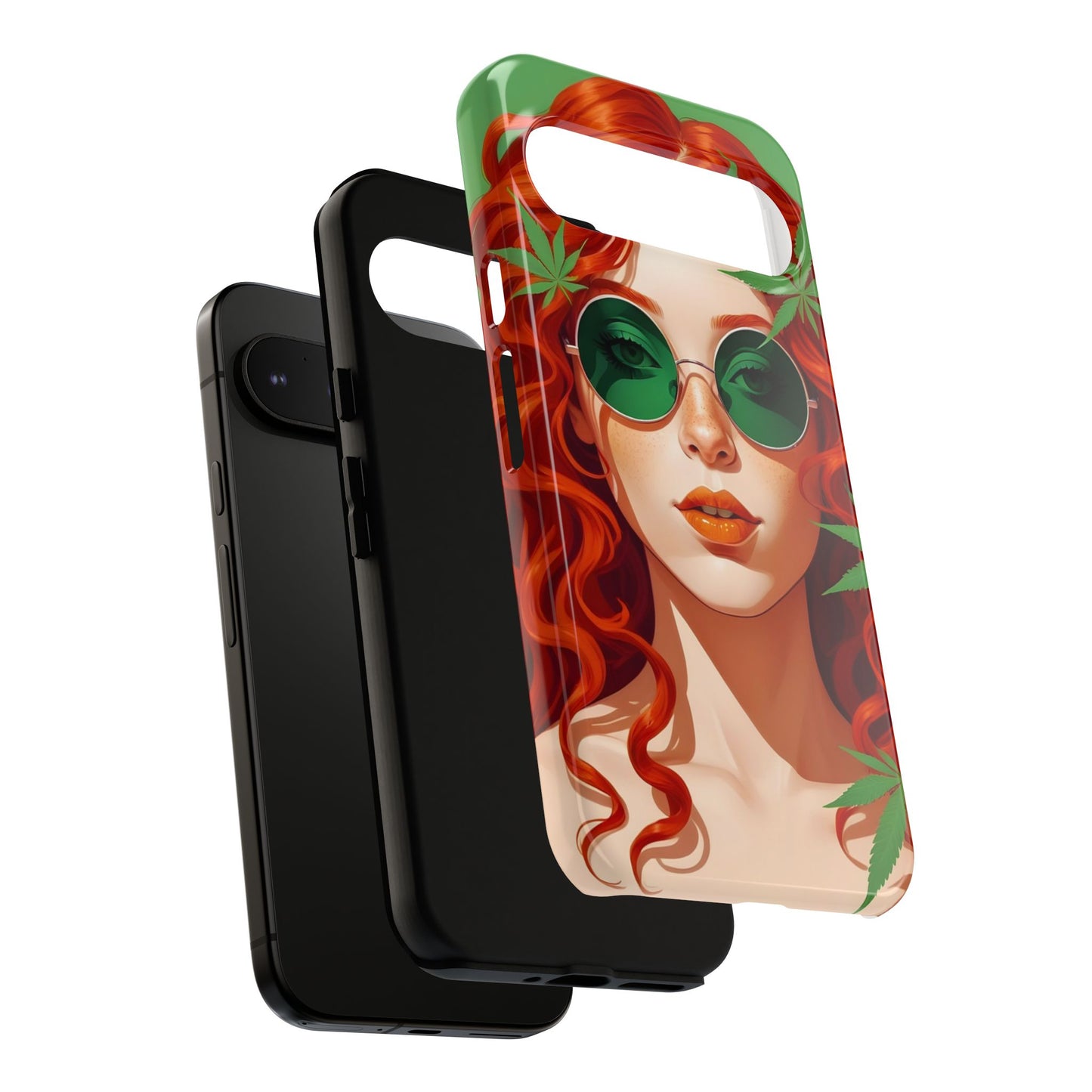 Vibrant Phone Case with Retro Greenery Design, Trendy Case for Casual Look, Gift for Her, Summer Vibes, Unique Phone Accessory
