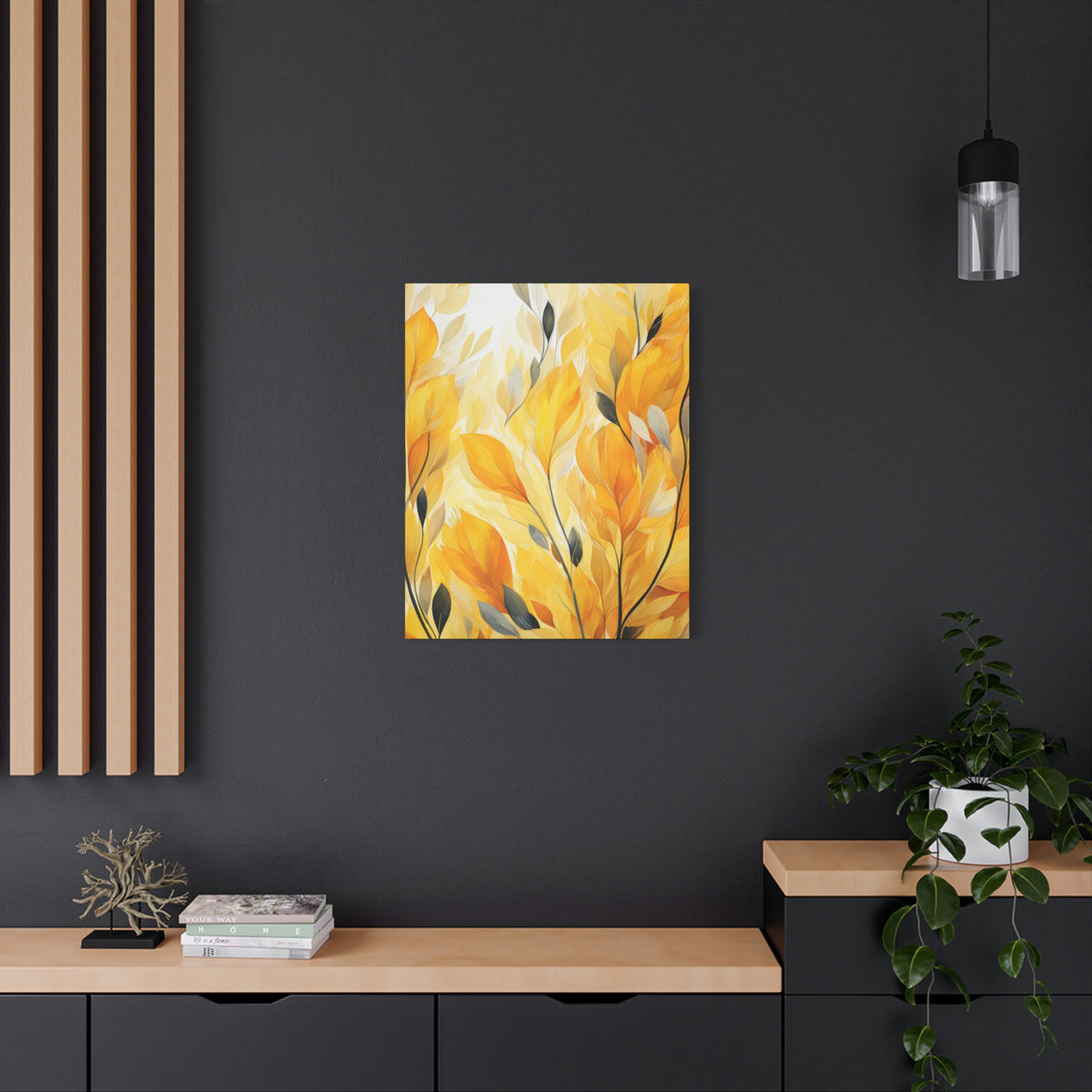 Gorgeous Yellow Matte Canvas Art Print, Stretched, 1.25"