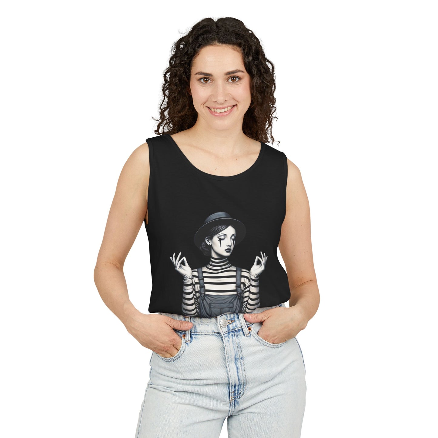 Bohemian Chic Tank Top with Artistic Print, Casual Summer Wear