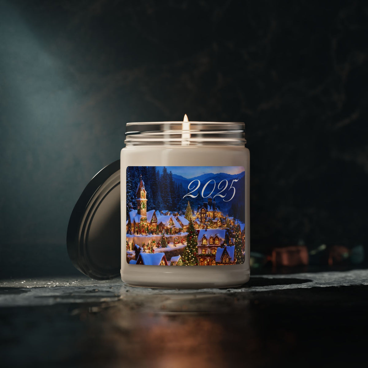 Winter Village Scented Soy Candle — 9oz Holiday Christmas Jar