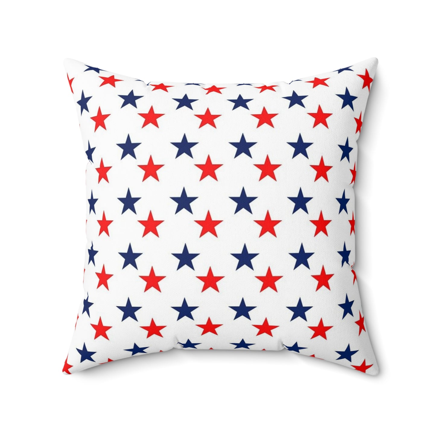Spun Polyester Square Pillow stars red white and blue