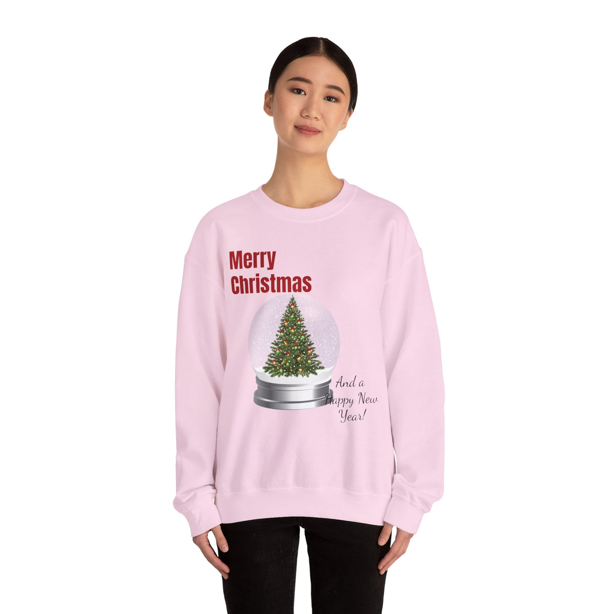 Christmas Snow Globe Sweatshirt – "Merry Christmas" Holiday Crewneck