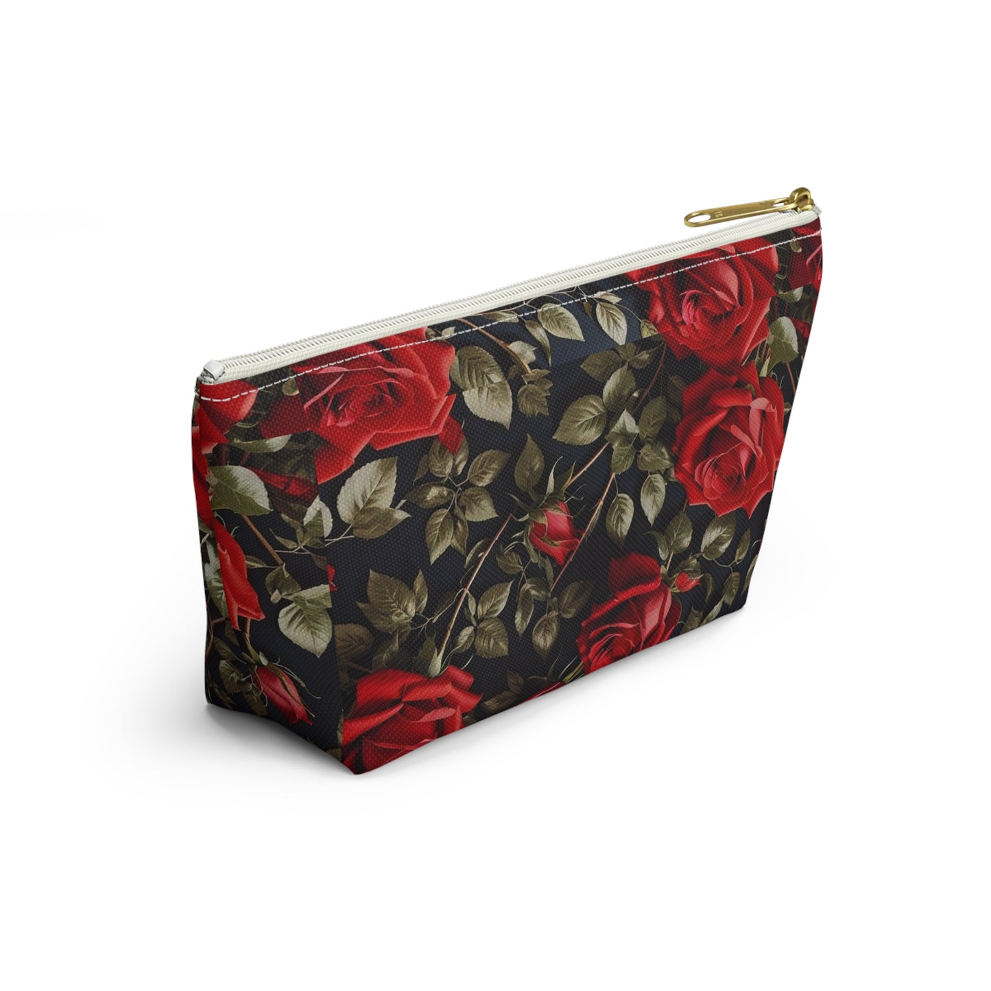 Elegant Floral Accessory Pouch | Makeup Bag, Travel Organizer, Gift for Her, Rose Design, Toiletry Case, Cosmetic Pouch