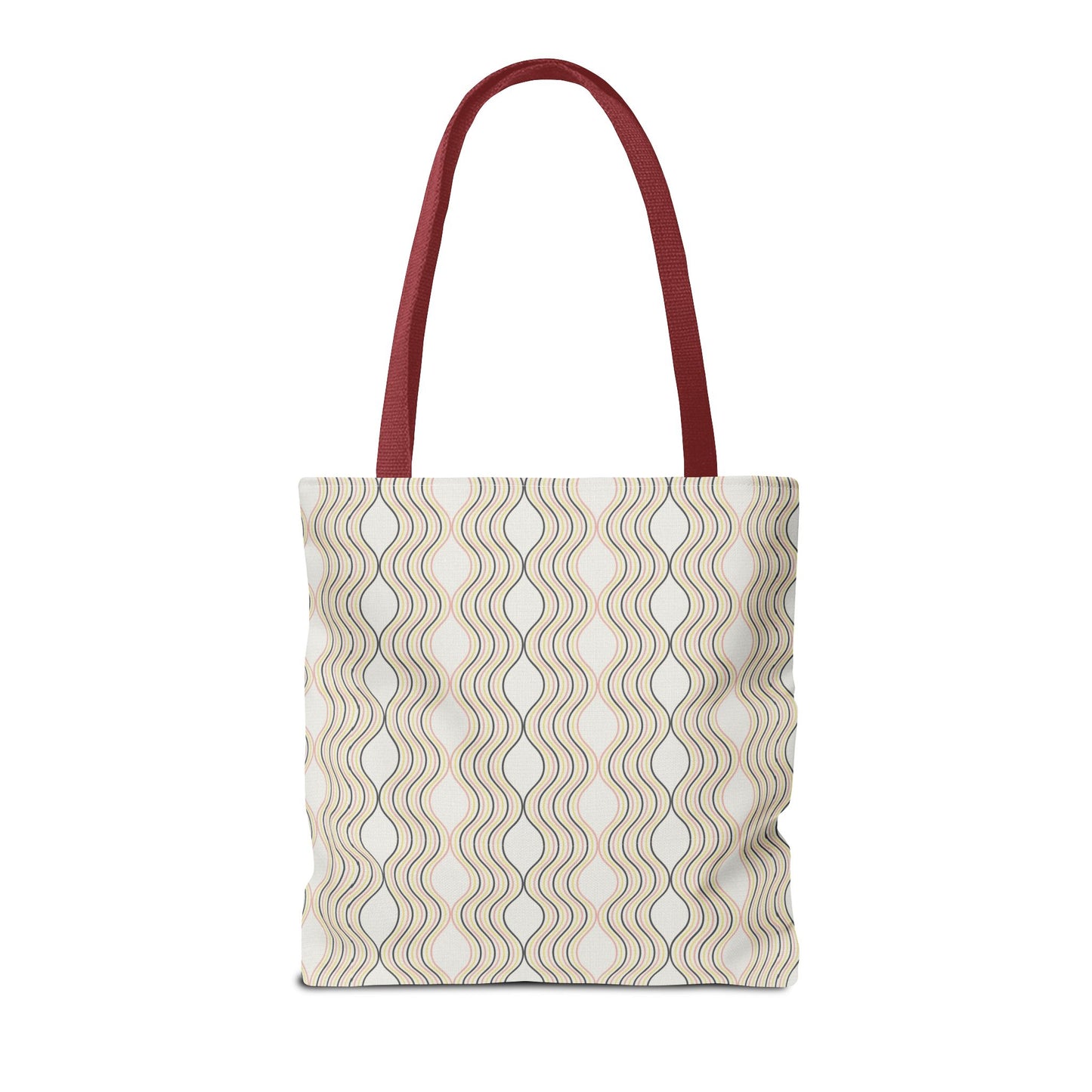 Waves Pattern Tote Bag, Boho Chic Handbag, Everyday Carry, Beach Bag, Gift for Her, Eco-Friendly Style