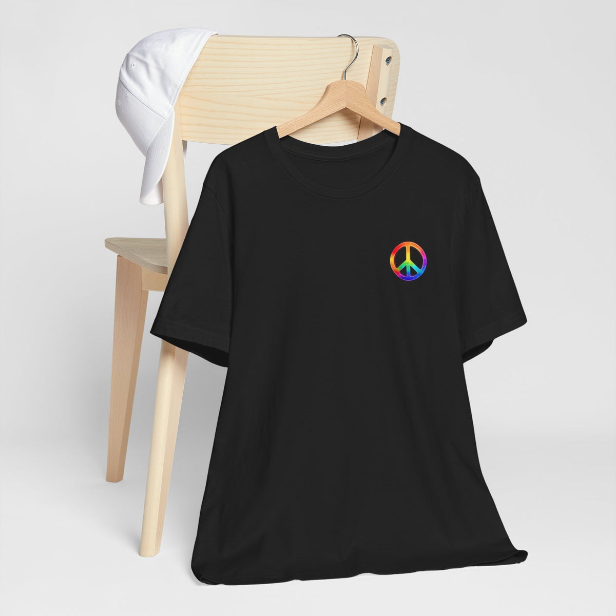 Peace Sign Tie-Dye Tee — Rainbow Hippie Peace Symbol T-Shirt