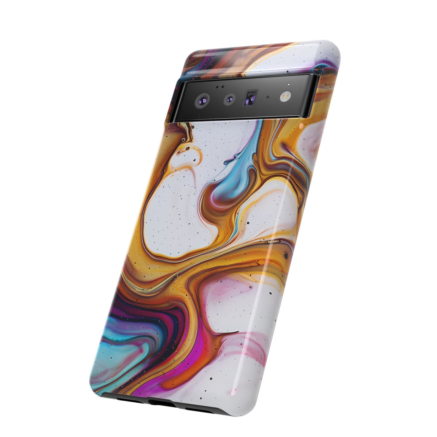 Artistic Phone Case, Tough Cases with Colorful Marble Design