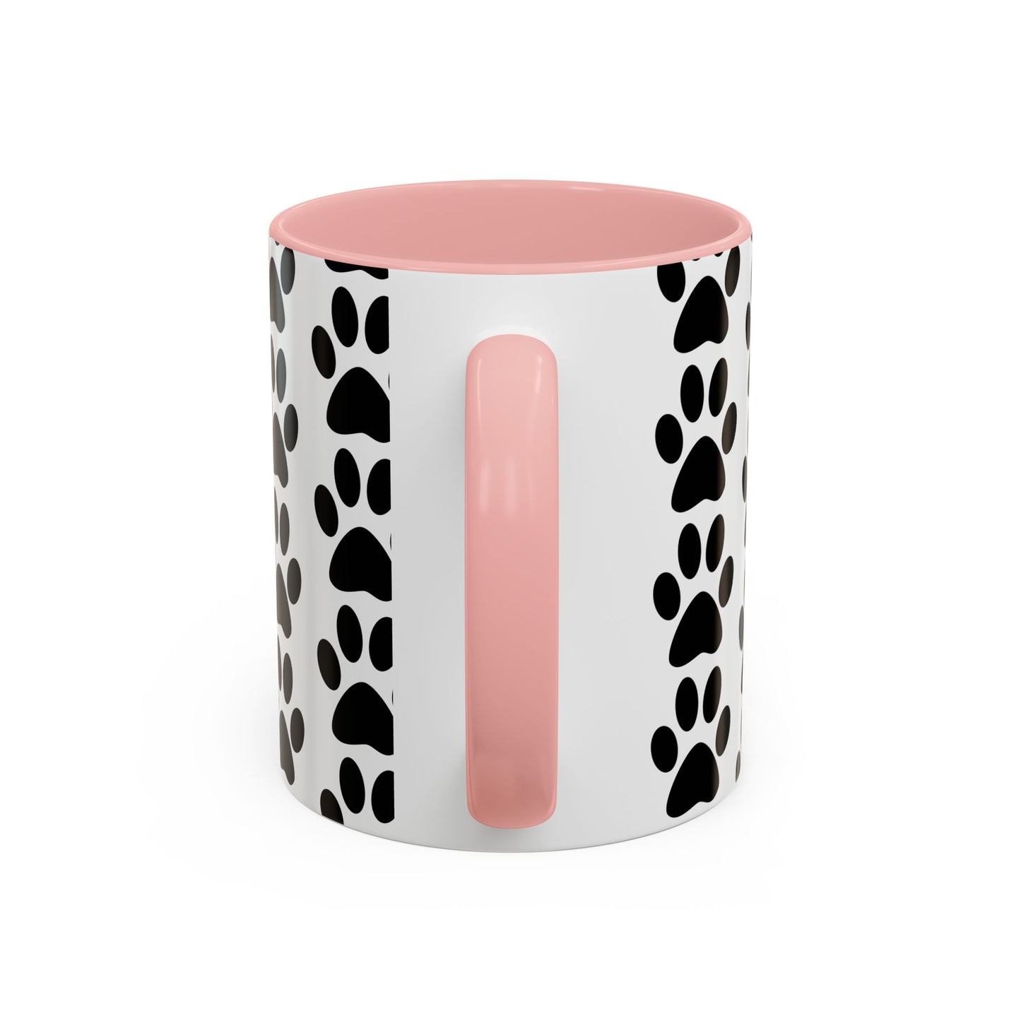 Paw Print Accent Coffee Mug - Dog Lover Gift, Black and White Pet Mug, Cute Animal Decor, Personalized Pet Owner Present, Coffee Tea Cup