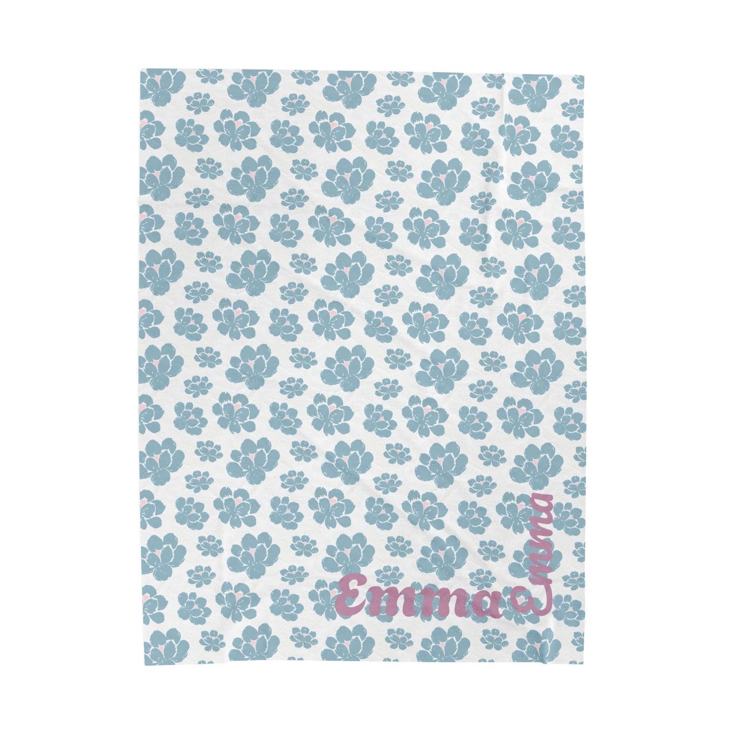Cozy Velveteen Plush Blanket - Name - Emma
