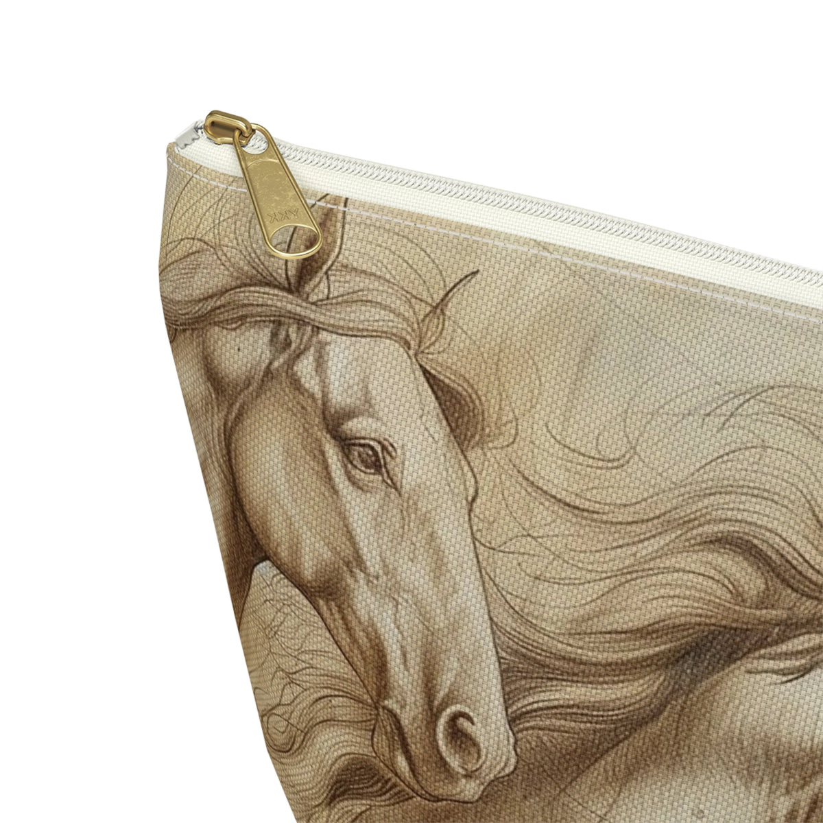 Horse Run Accessory Pouch — Equestrian Makeup & Travel T-Bottom Bag