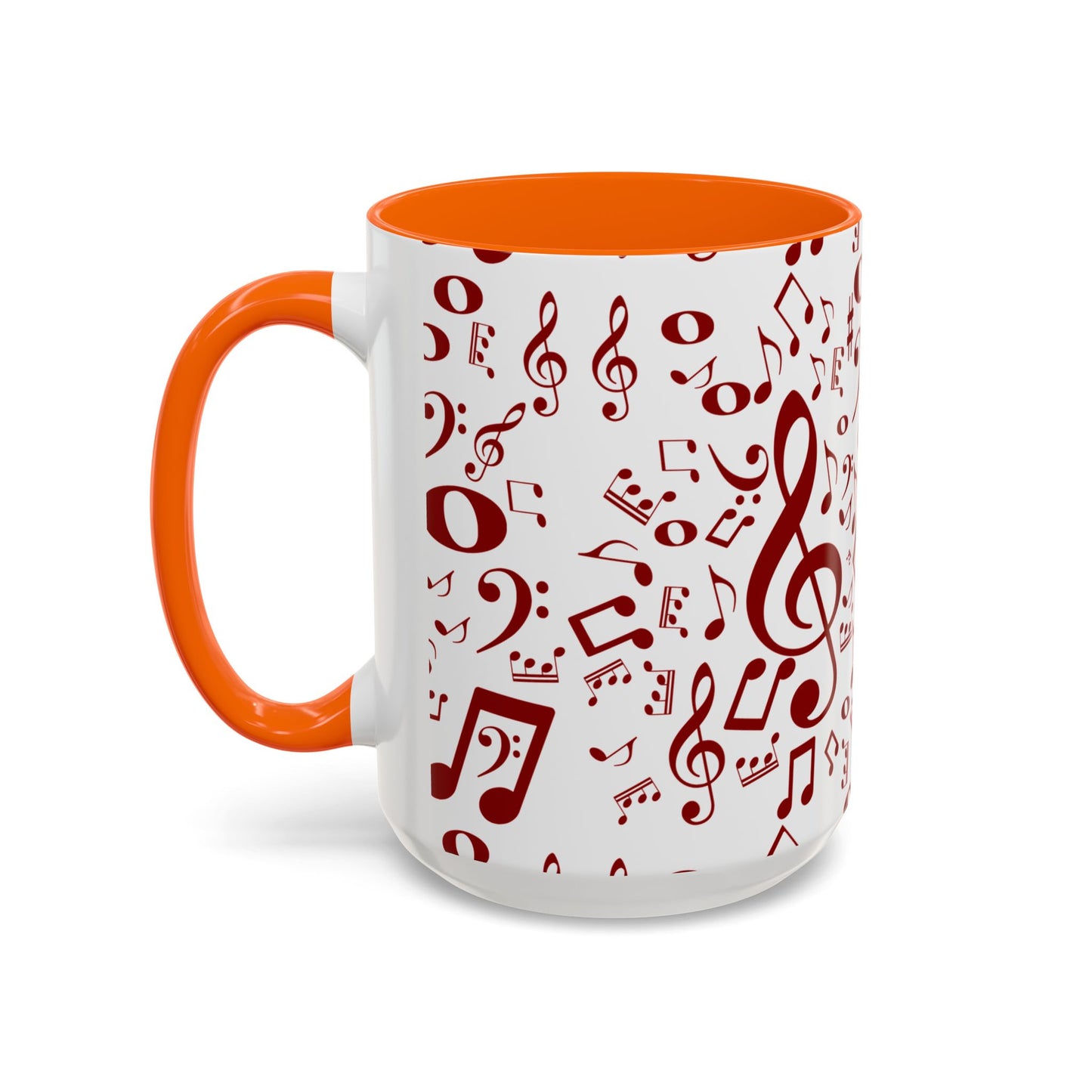 Accent Coffee Mug (11, 15oz) - Musical Notes