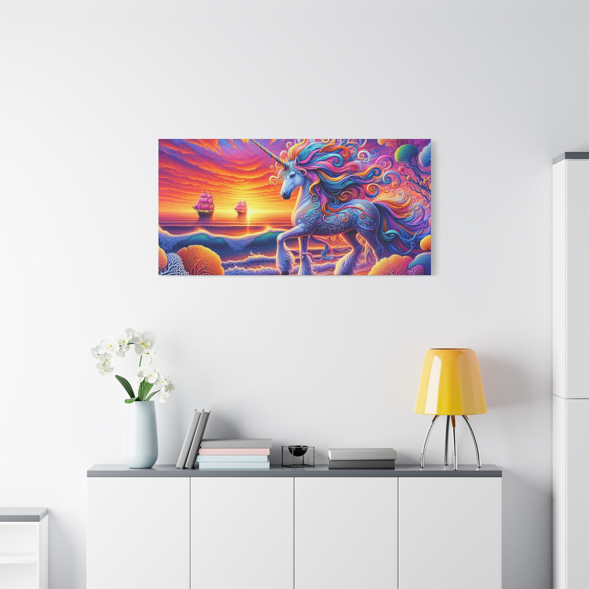 Matte Canvas, Stretched, 1.25" Unicorn