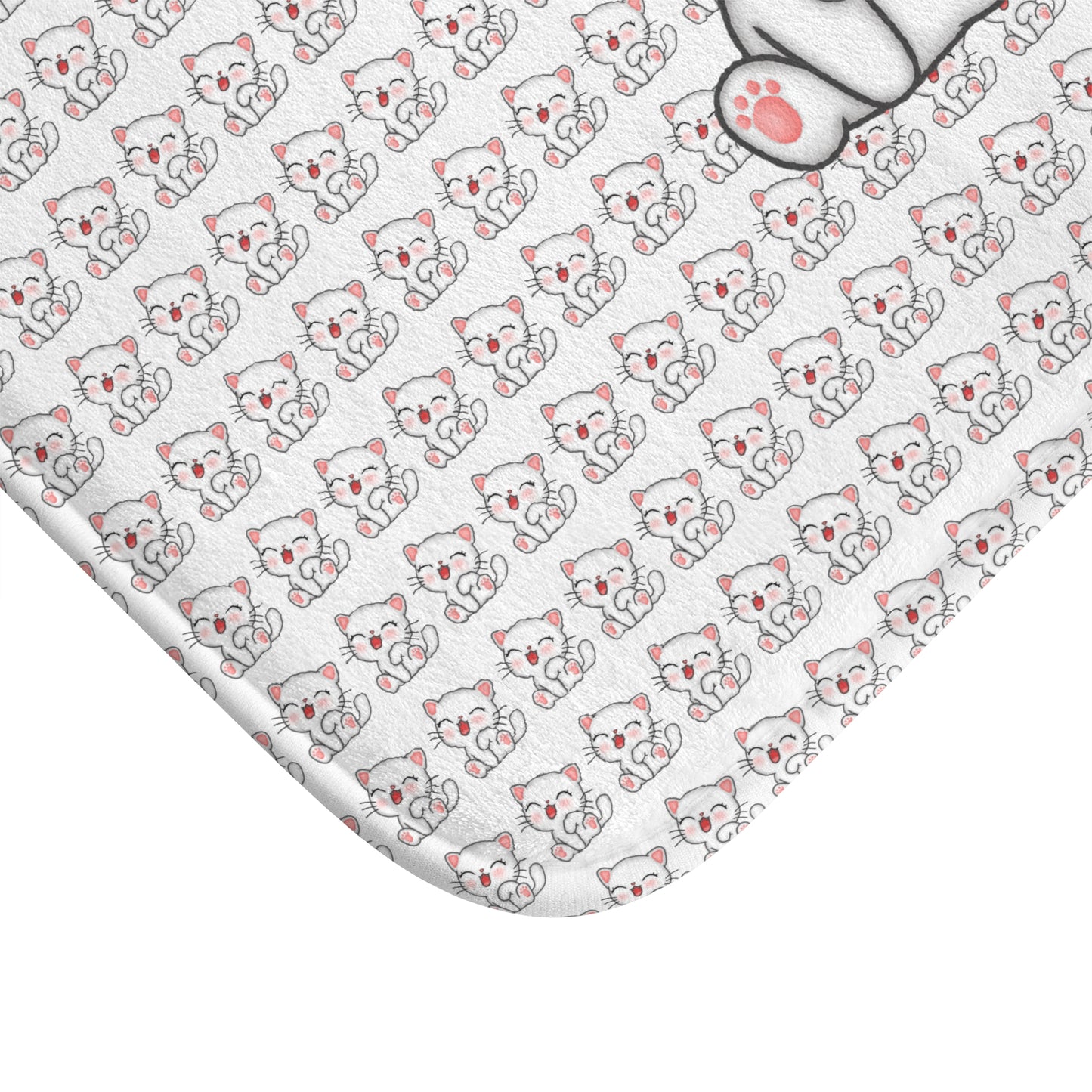 Cute Cat Bath Mat, Adorable Kitty Bath Decor, Cat Lover Gift, Bathroom Accessory, Fun Cat Design for Kids, Cozy Home Decor
