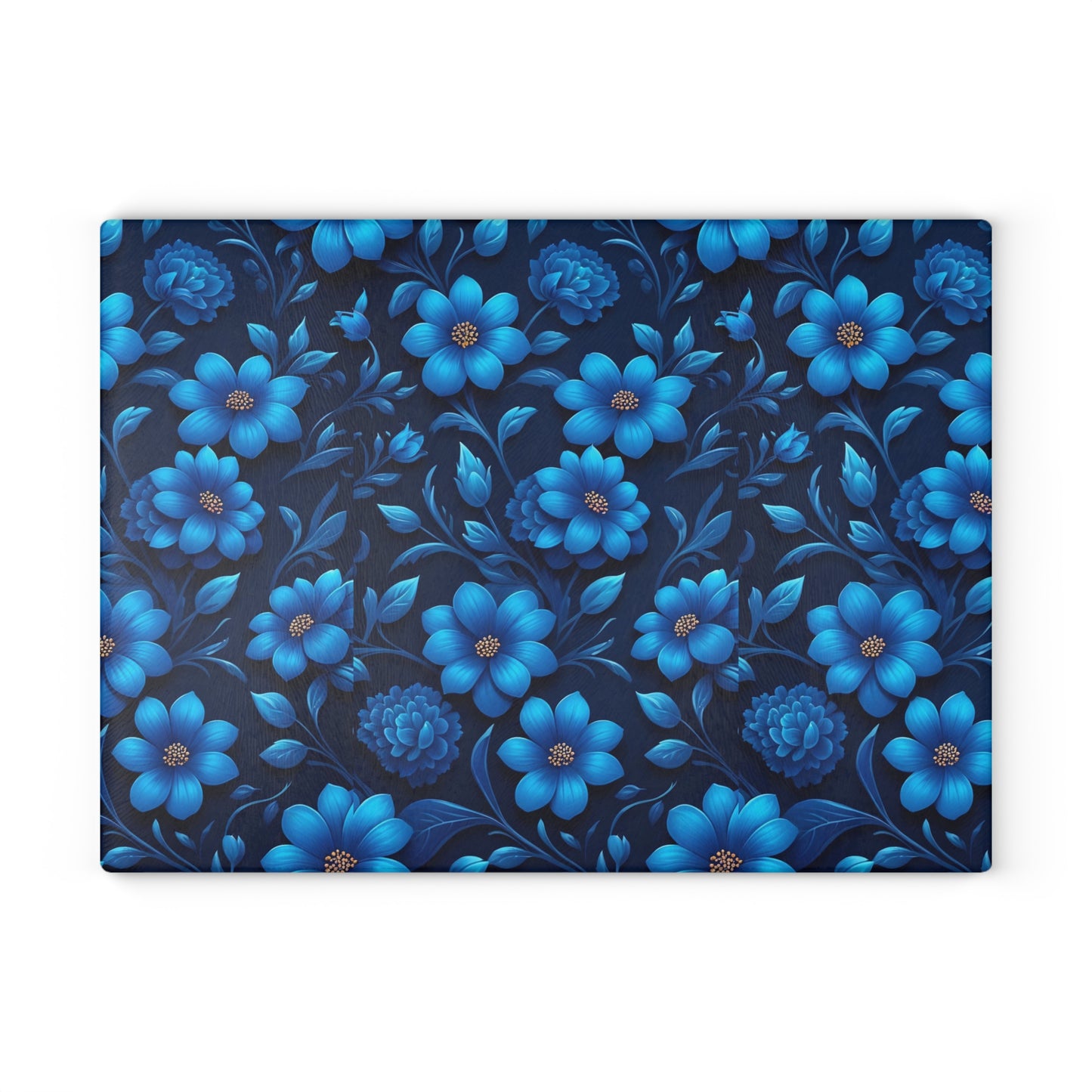 Floral Glass Cutting Board - Kitchen Decor, Gift for Home Chef, Mother's Day, Wedding Present, Cooking Accessories