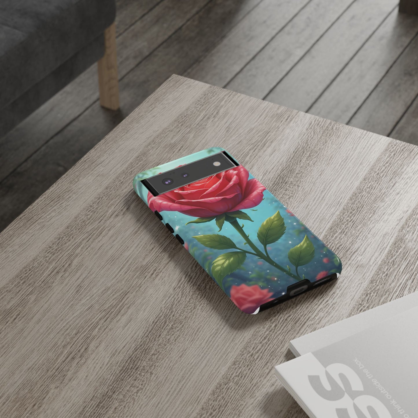 Floral Phone Case, Tough Cases with Elegant Rose Design, Stylish iPhone Cover, Rose Flower Gift for Nature Lovers, Unique Mobile Accessories