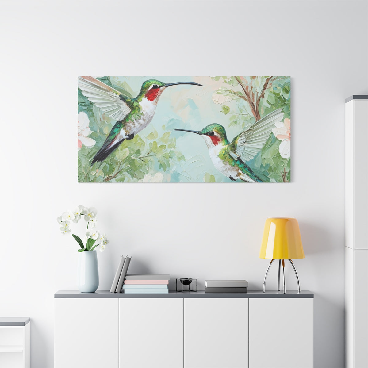 Hummingbird Canvas Wall Art — Stretched Matte Nature Print