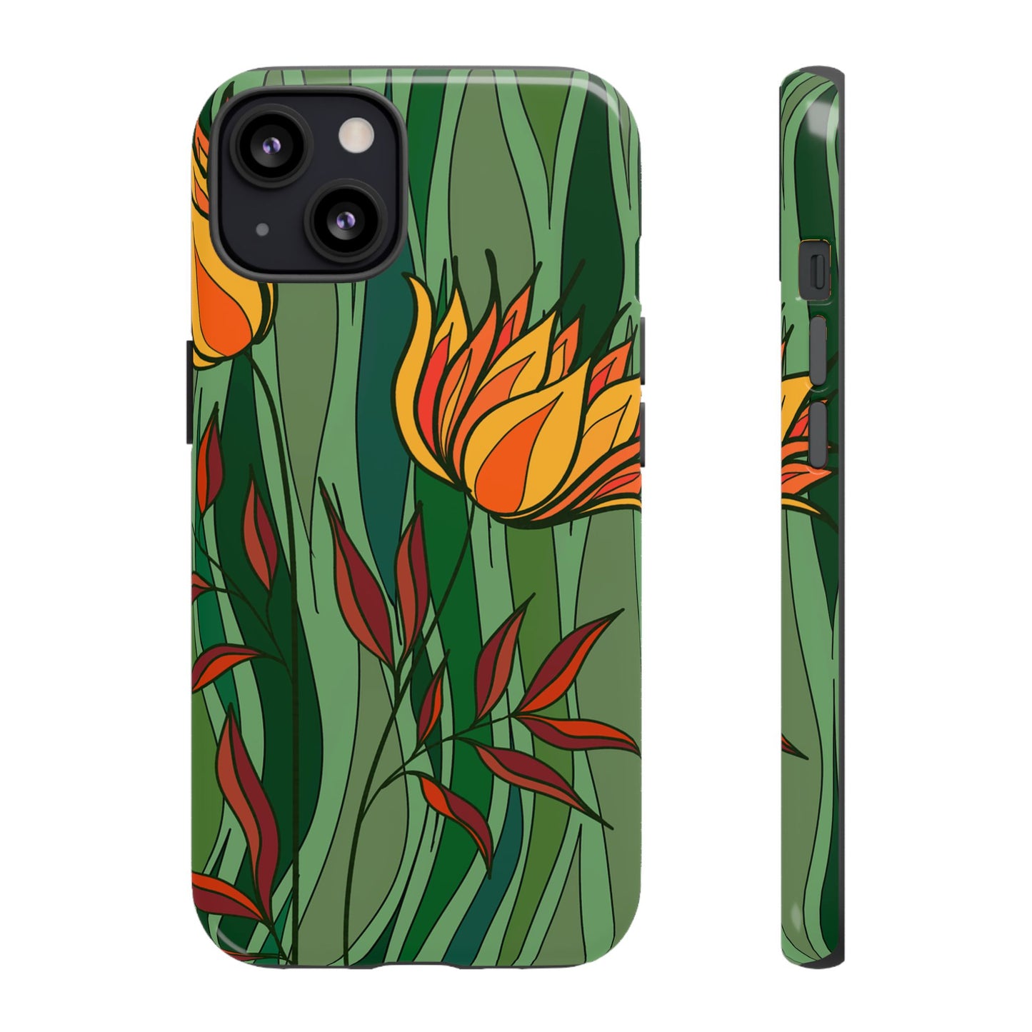Vibrant Floral Phone Case, Nature-Inspired Tough Case, Eco-Friendly Cover, Unique Gift for Nature Lovers, Spring Decor