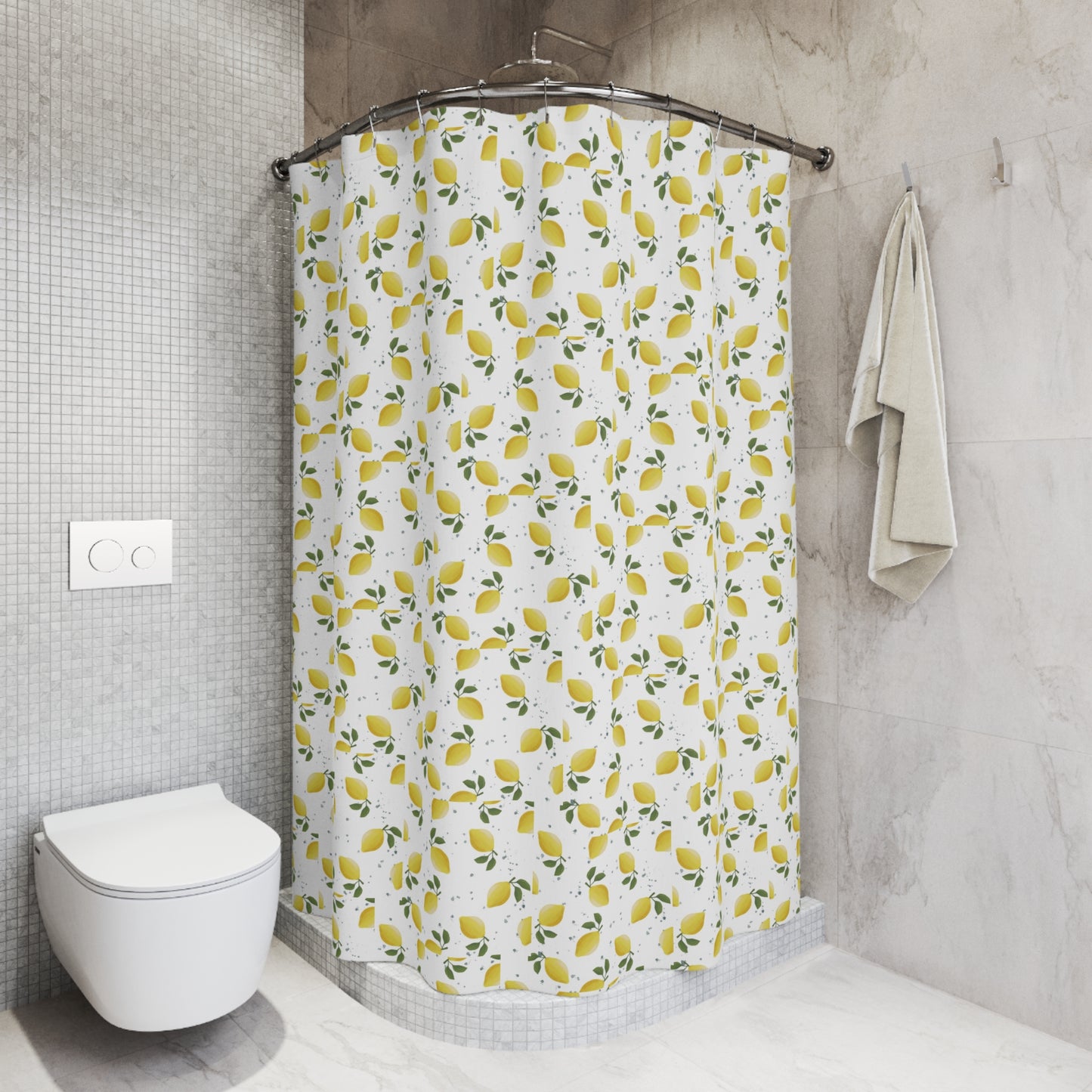 Lemon Grove Shower Curtain, Bright Bathroom Decor, Citrus-Themed Gift, Fresh Lemon Design, Unique Home Accessory