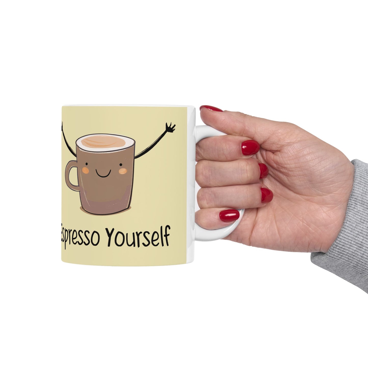 Fun Motivational Ceramic Mug, Inspirational Coffee Cup, Cute Gift for Coffee Lover