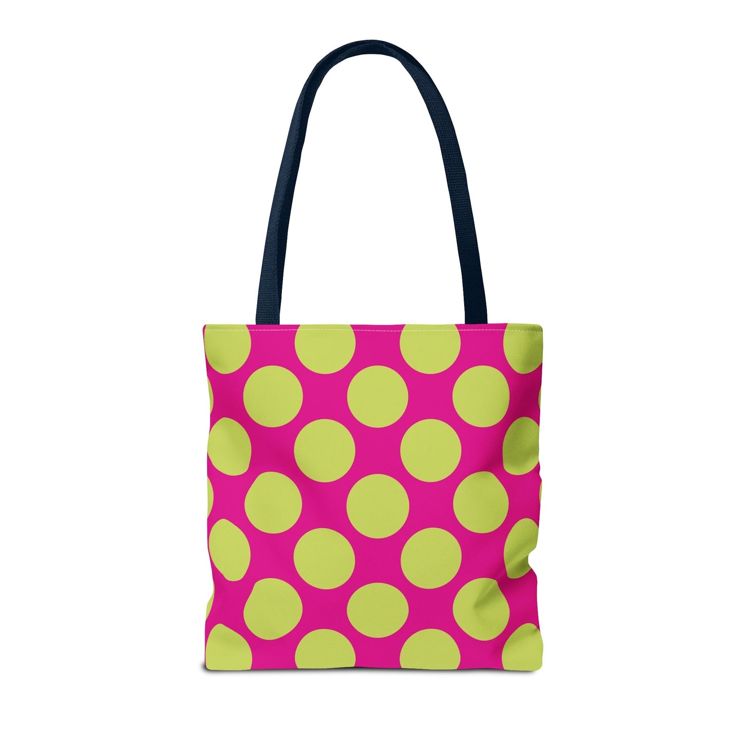 Vibrant Polka Dot Tote Bag, Colorful Shopping Bag, Eco-Friendly Tote