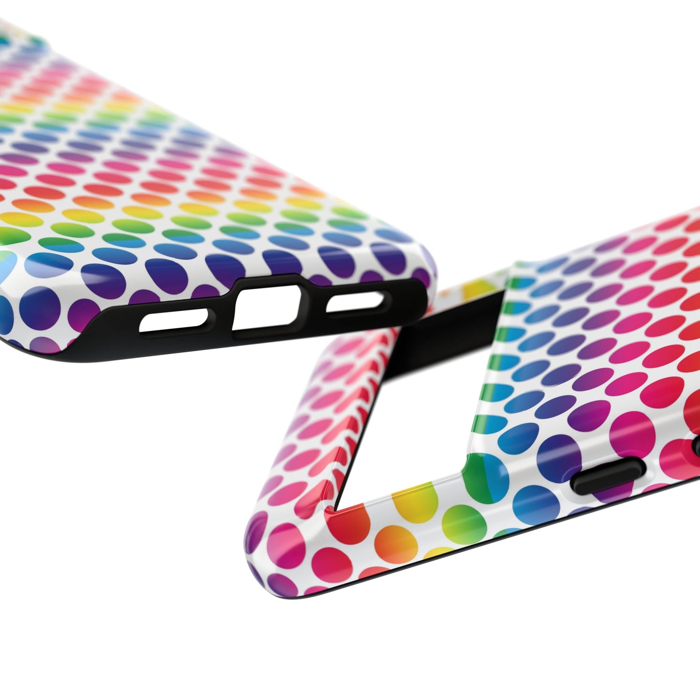 Rainbow Dot Phone Case, Colorful Phone Cover, Fun Phone Accessory, Gift for Friends, Trendy Mobile Case