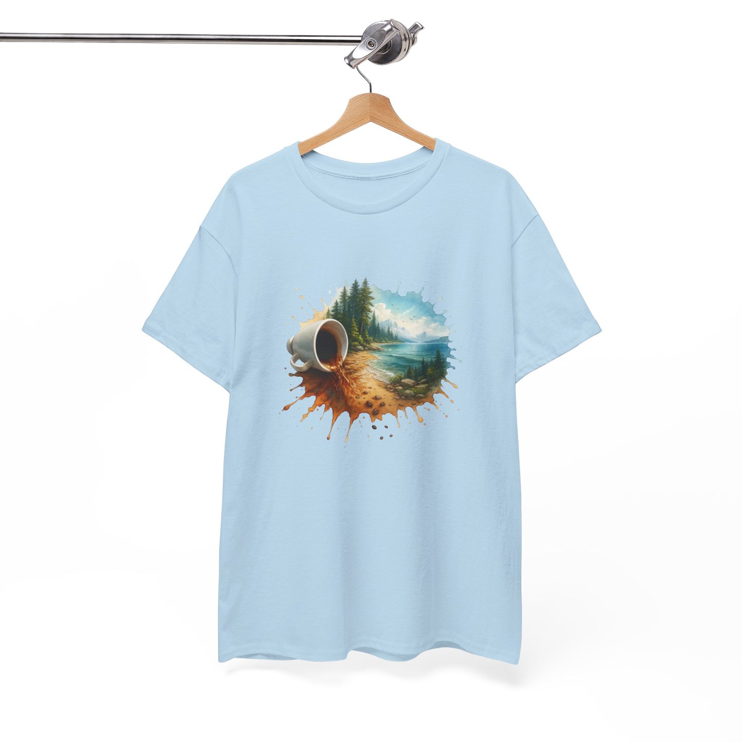 Nature-Inspired Unisex Heavy Cotton Tee, Casual Outfit, Gift for Nature Lovers, Camping Apparel, Outdoor Adventure Shirt
