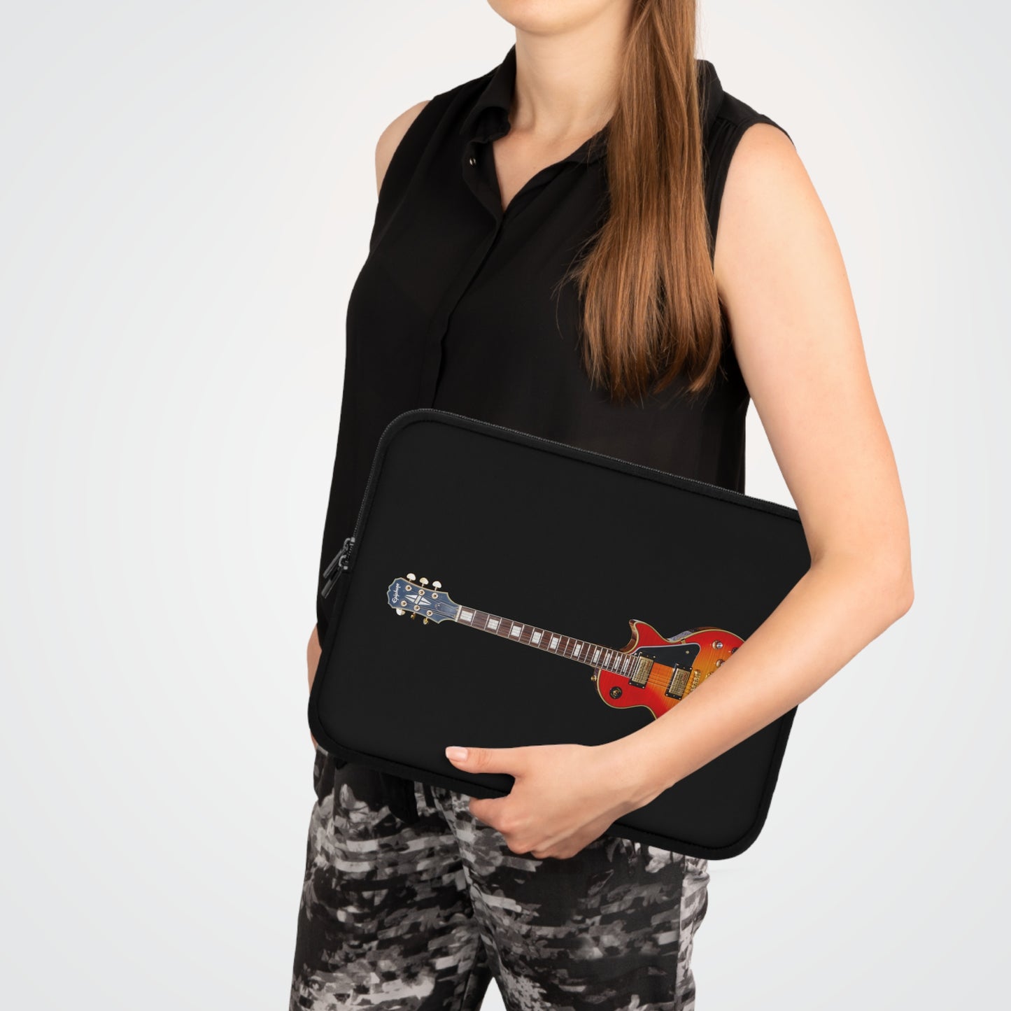 Guitar Lover's Laptop Sleeve - Musician Gift, Rock n Roll Accessory, Personalized Laptop Case, Unique Tech Bag, Music Themed Gift