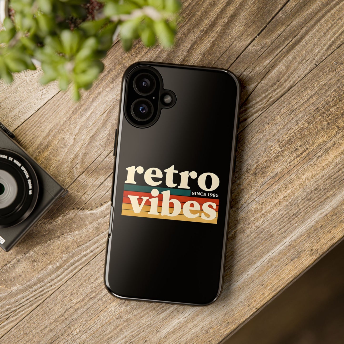 Retro Vibes Phone Case, Tough Phone Cover, Vintage Style Case, Gift for Music Lovers, Retro Aesthetic Accessory