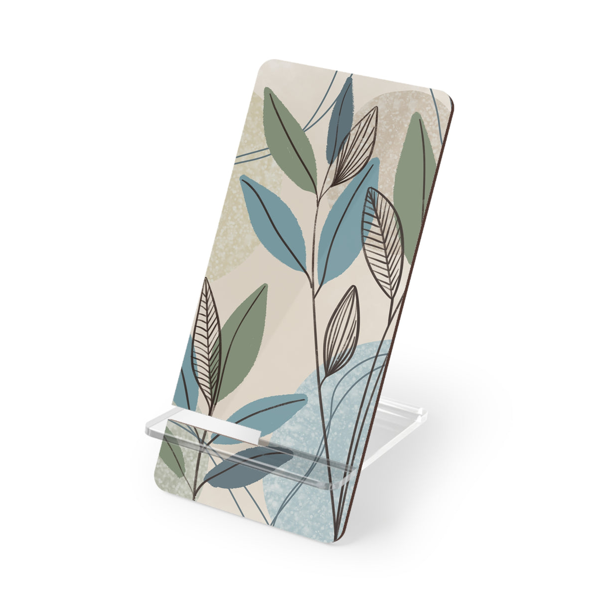 Mobile Display Stand - Floral Design Phone Holder, Desk Organizer, Gift for Tech Lovers, Home Office Decor, Eco-Friendly Accessories