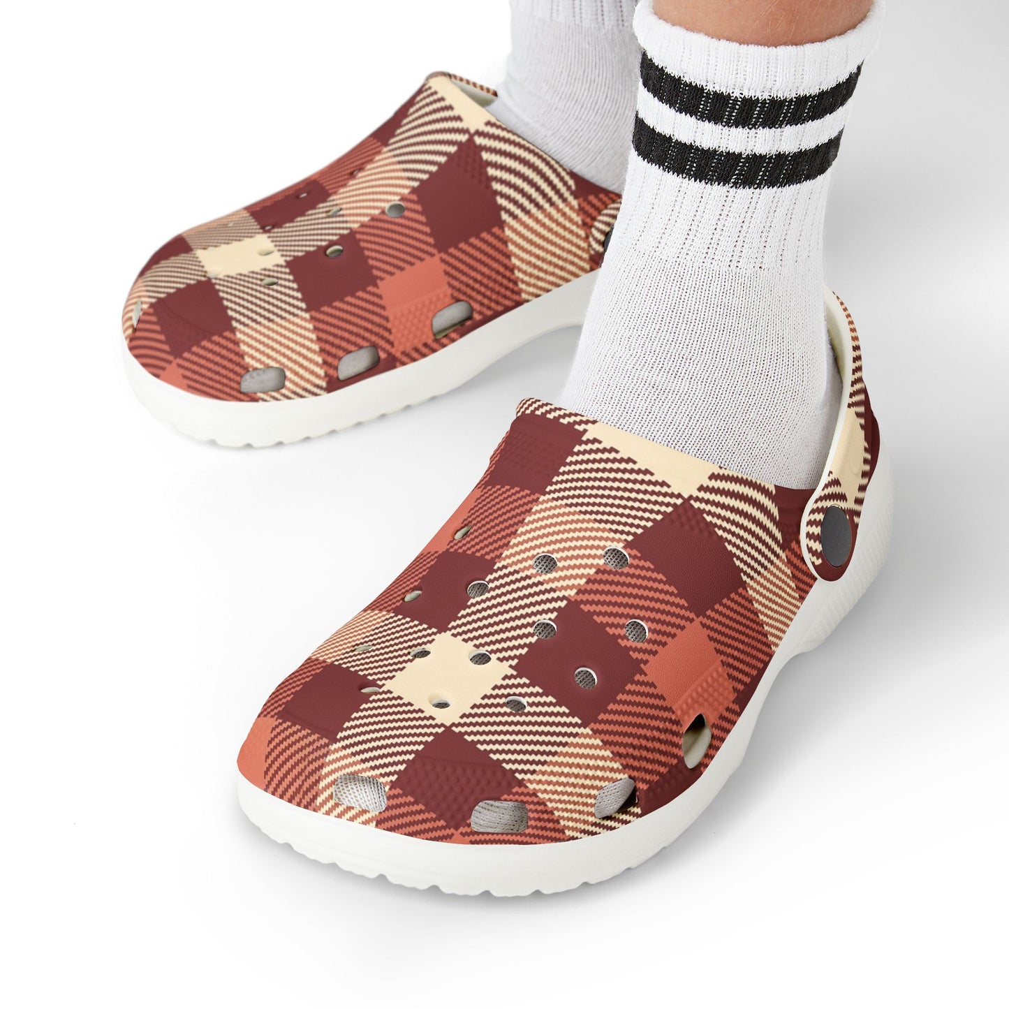 Plaid Kid's EVA Foam Clogs, Comfortable Slip-On Shoes, Perfect for Playdates, Casual Outings, Gifts, Everyday Wear