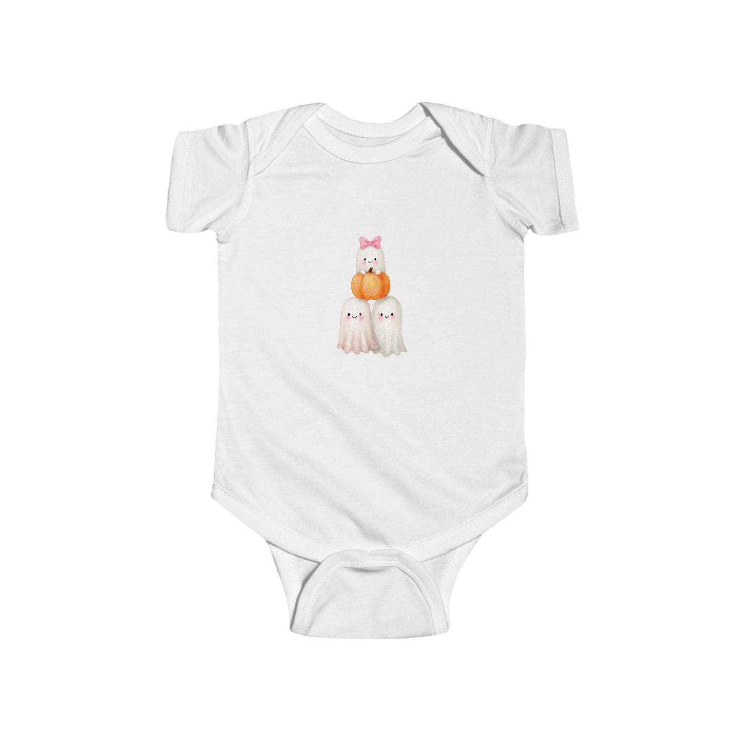 Adorable Halloween Infant Bodysuit, Cute Baby Outfit, Pumpkin Ghost Costume, Baby Shower Gift, Fall Celebration Apparel