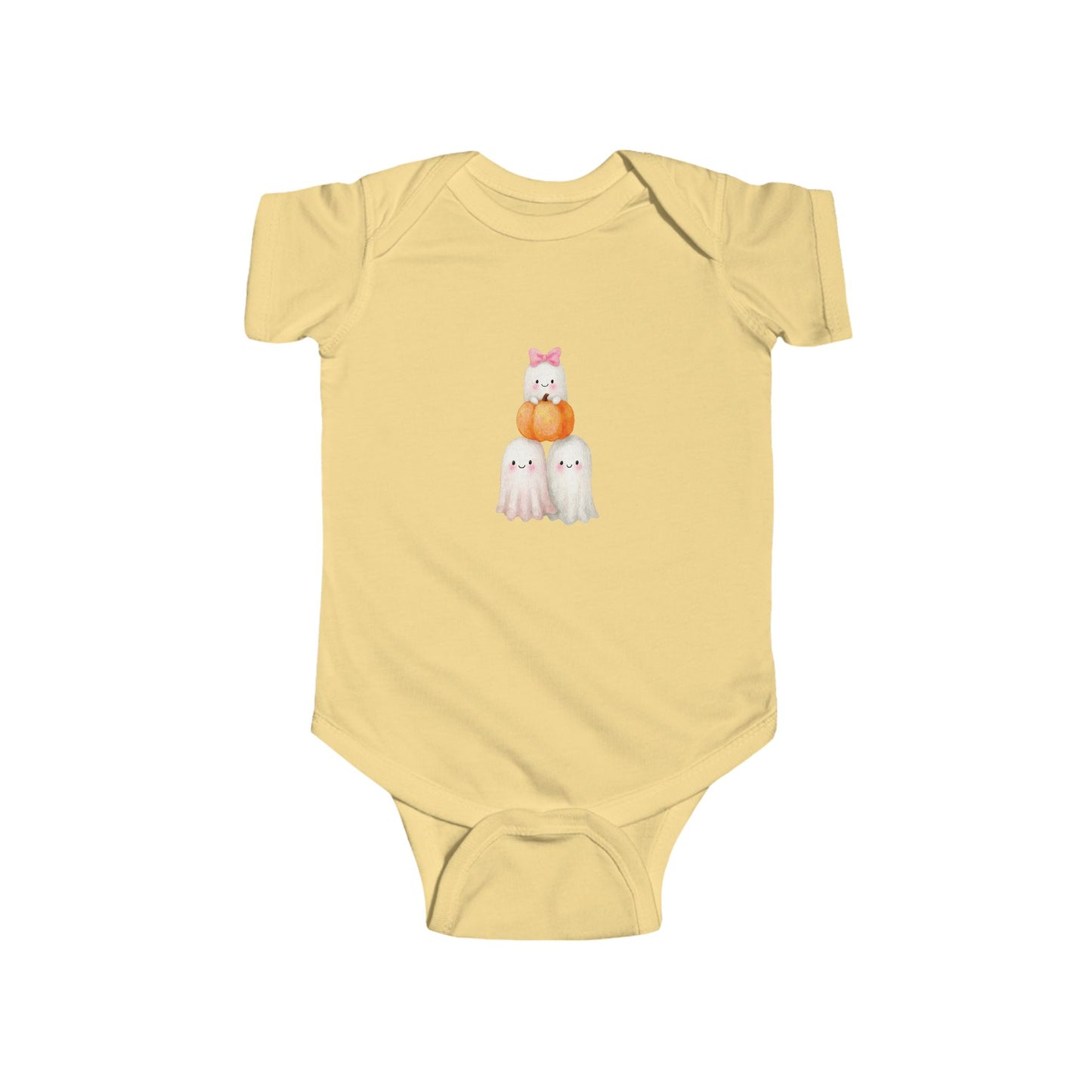 Adorable Halloween Infant Bodysuit, Cute Baby Outfit, Pumpkin Ghost Costume, Baby Shower Gift, Fall Celebration Apparel