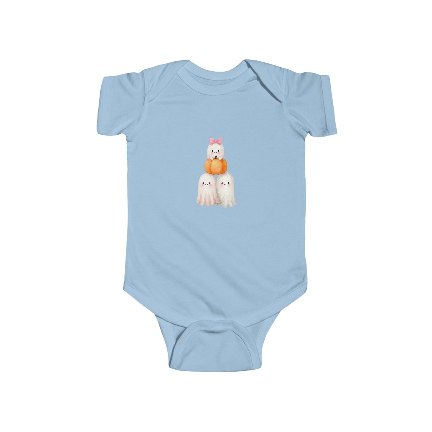 Adorable Halloween Infant Bodysuit, Cute Baby Outfit, Pumpkin Ghost Costume, Baby Shower Gift, Fall Celebration Apparel
