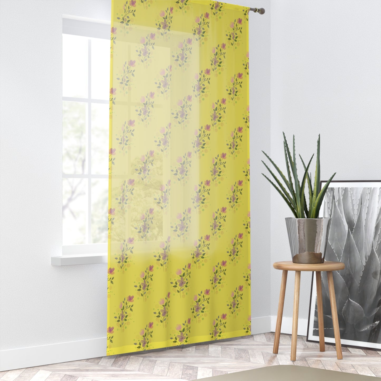 Window Curtain Yellow