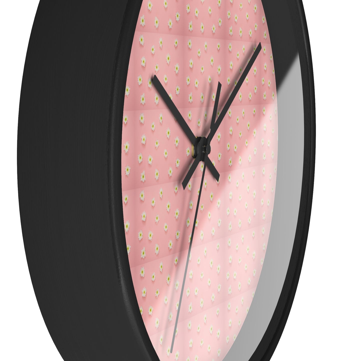 Charming Floral Wall Clock Pink Decor, Home Accessories, Gift for Her