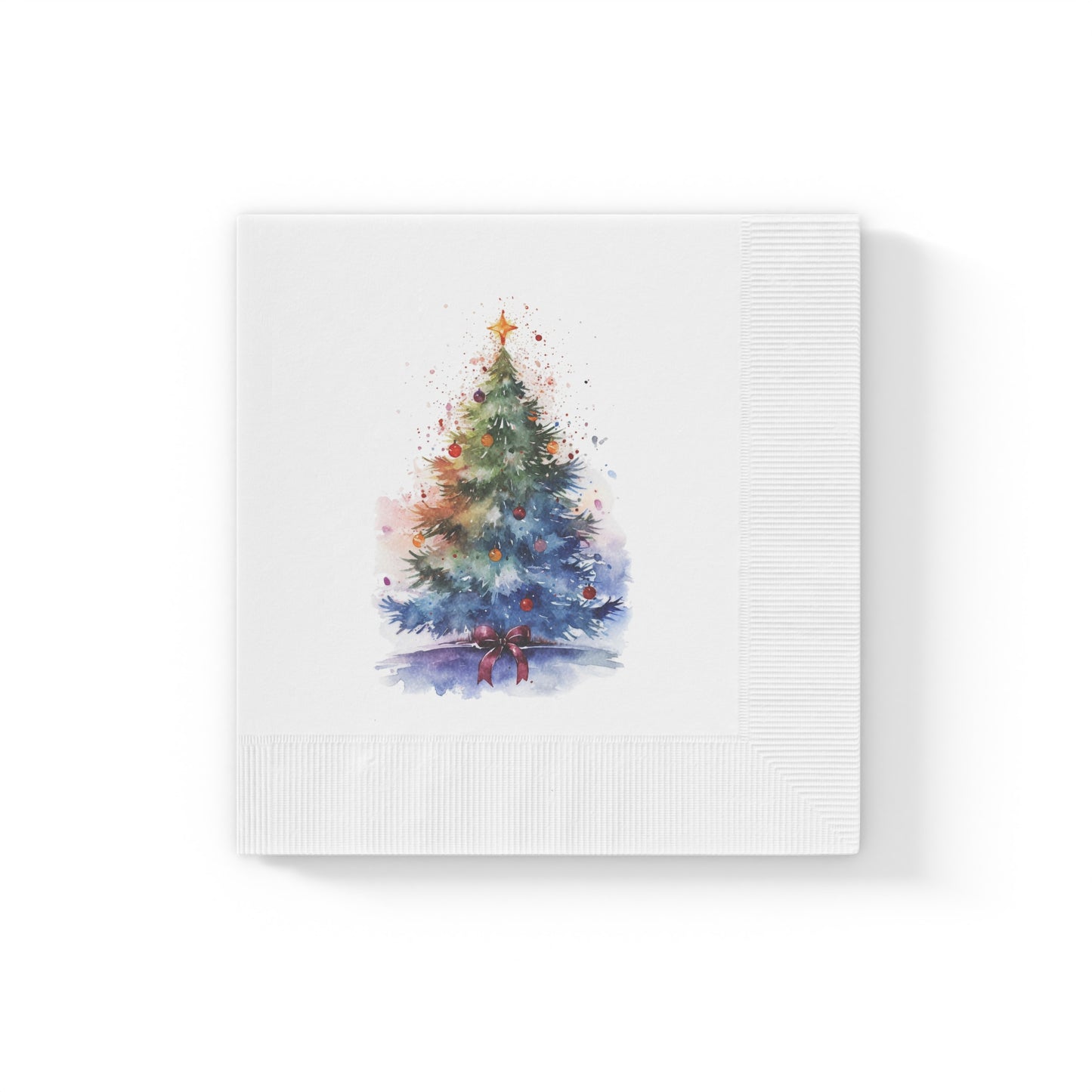 Festive Holiday Napkins with Christmas Tree Design, Seasonal Dinner Party Decor, Holiday Gatherings, Elegant Table Setting, Christmas Decor